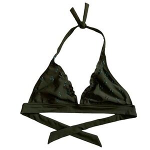 𝅺❤️ Mossimo Green Eyelet Bikini Top Size M